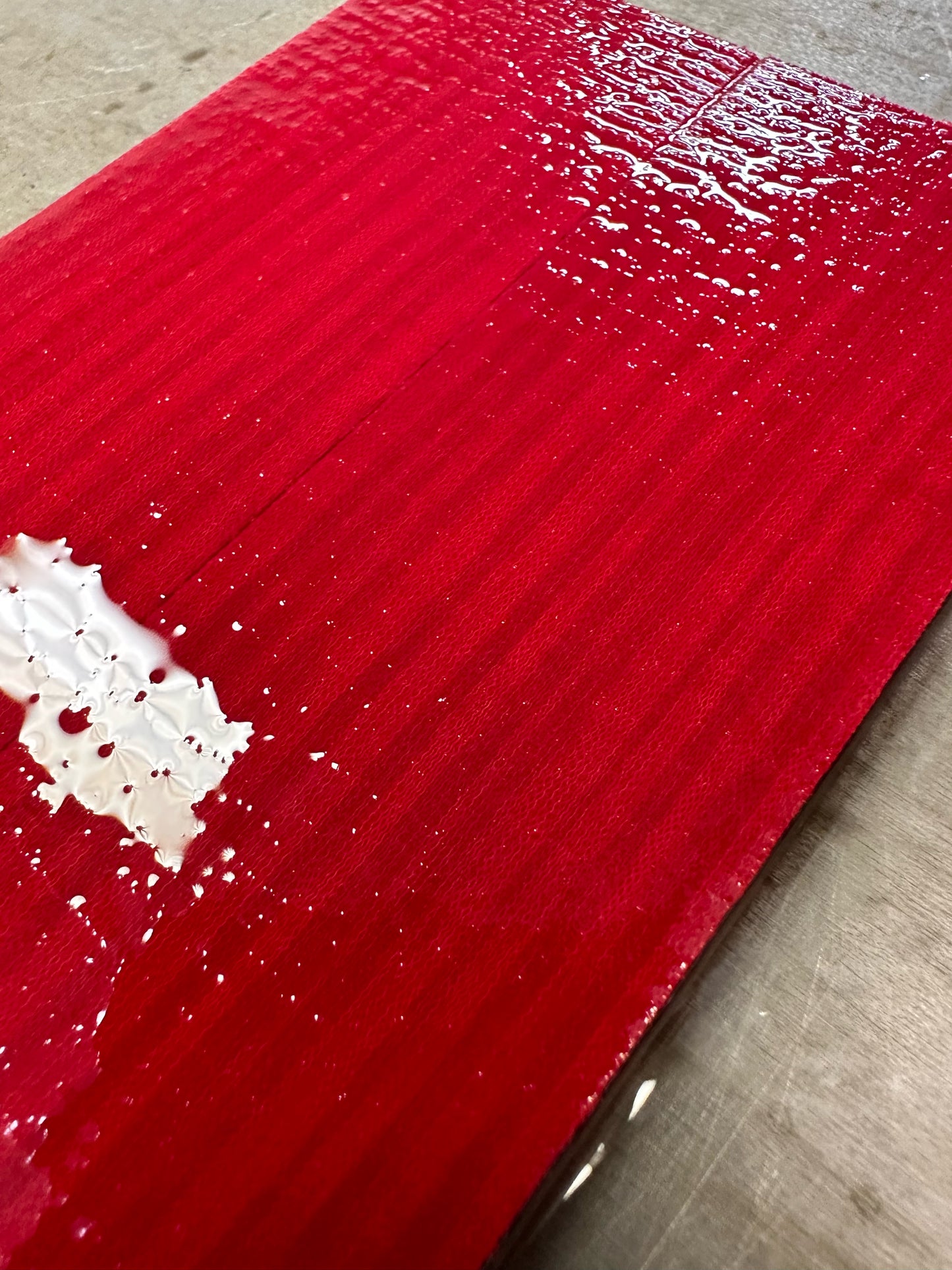 Y Linen Micarta Crosscut Abstract Red