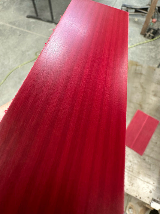 Y Linen Micarta Crosscut Abstract Red