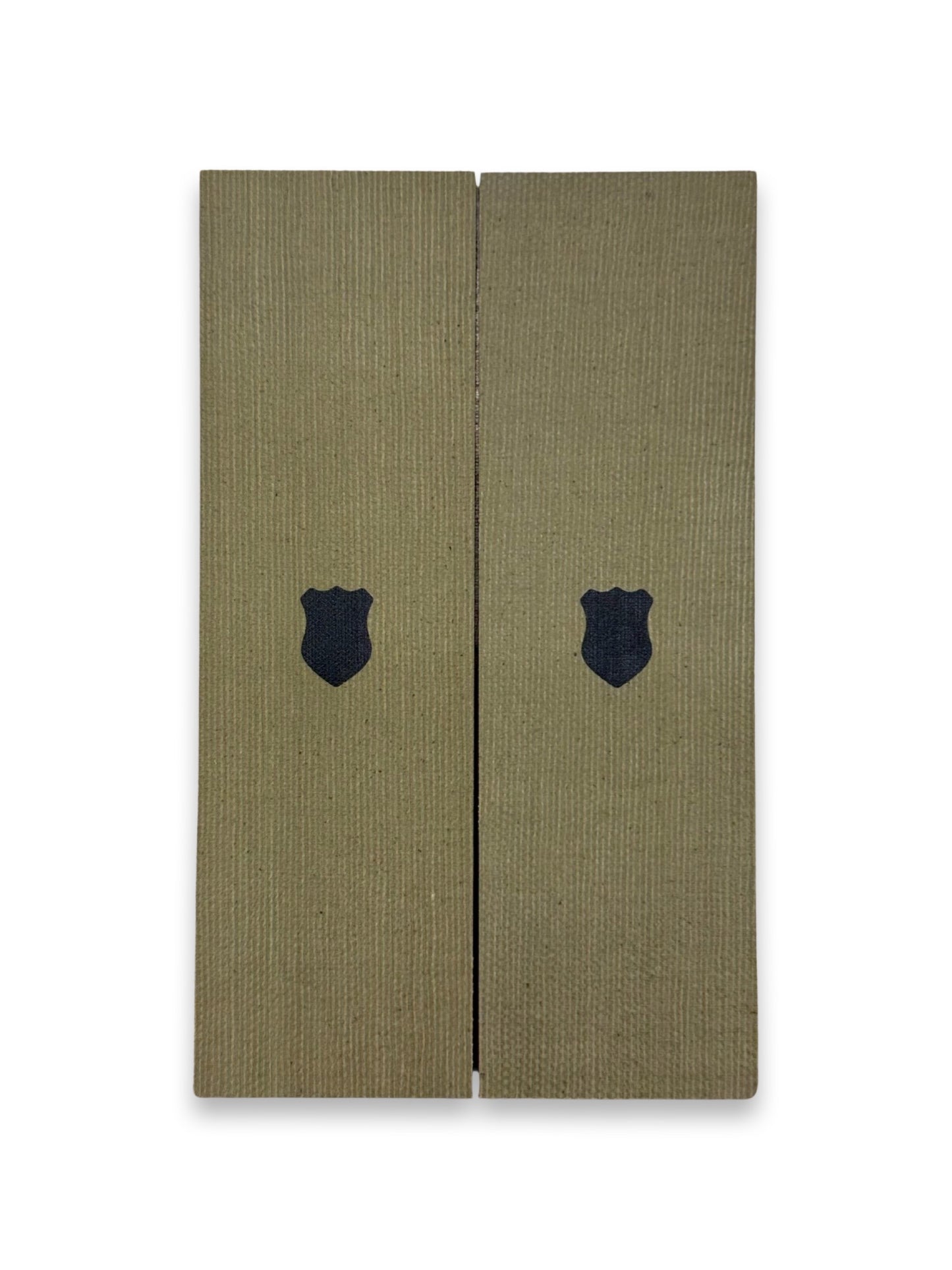 OD Green canvas micarta inlaid with Linen micarta Shield no Liner/Spacer