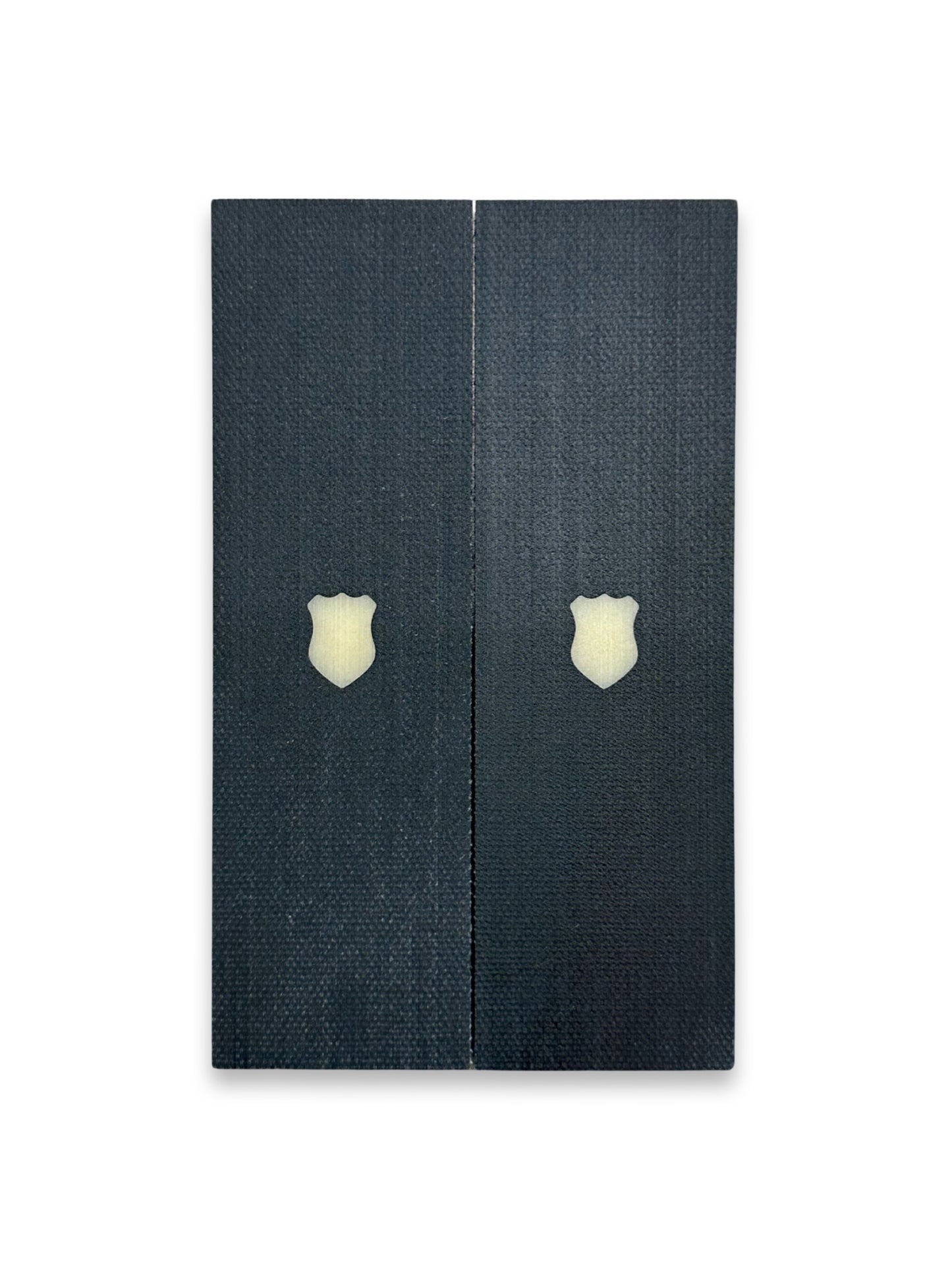 Black Canvas micarta inlaid with Aged Bone Paper micarta no Liner/Spacer