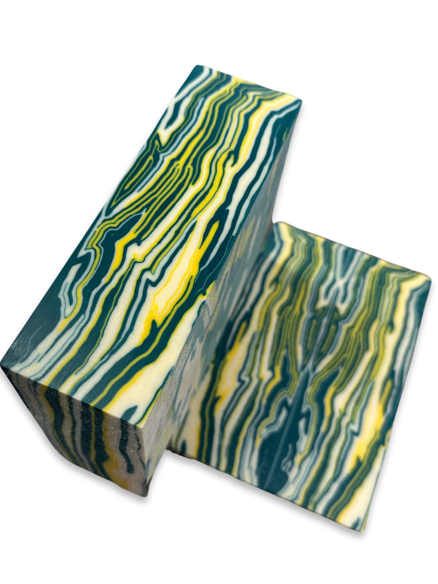 Y Micarta Green/Yellow/White Crosscut