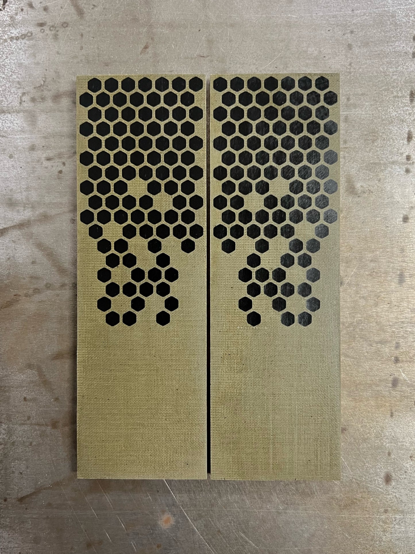 OD Green Linen Micarta Black Hex