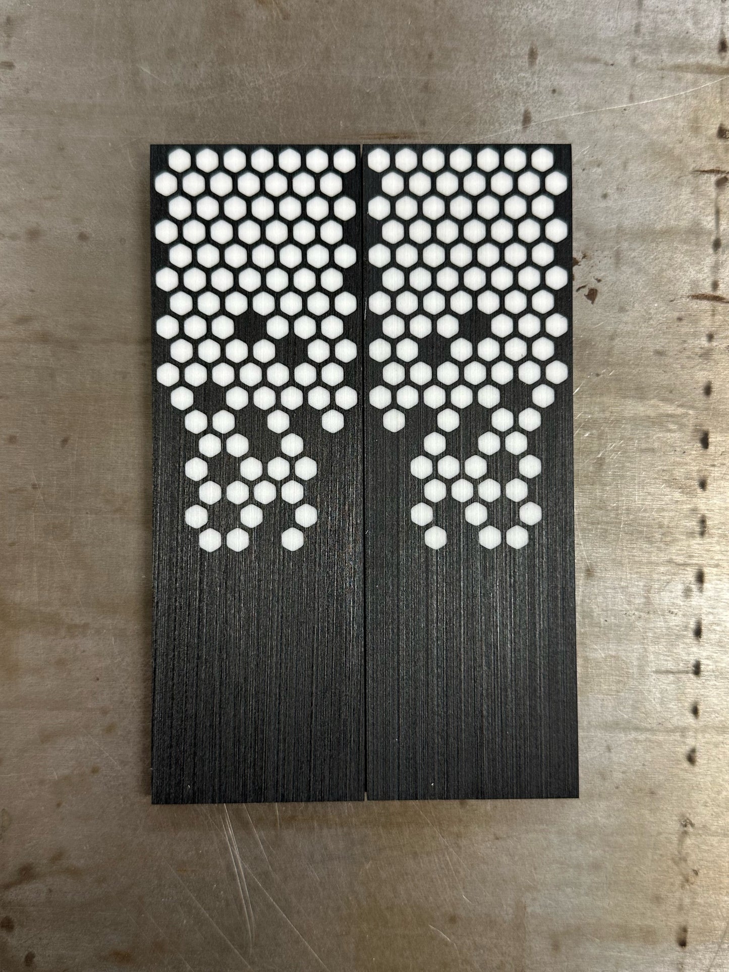 Black Paper Micarta White Hex