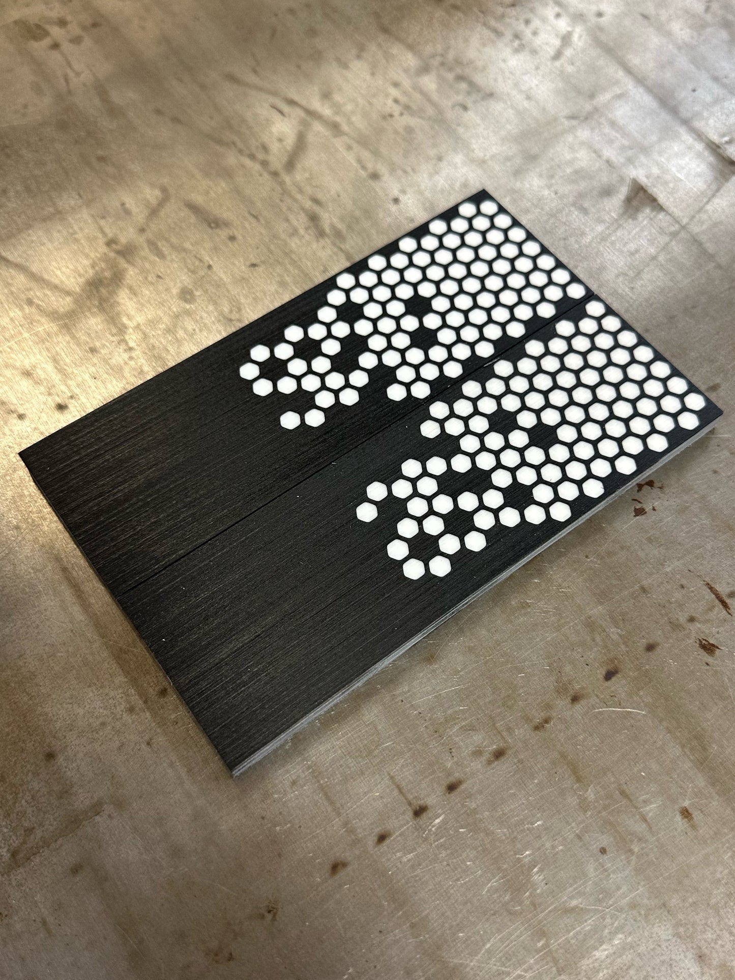 Black Paper Micarta White Hex