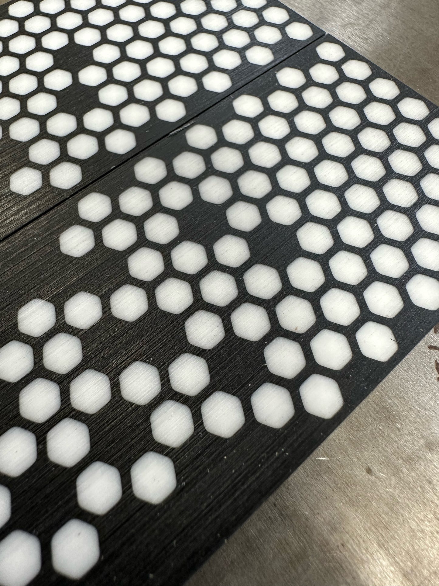 Black Paper Micarta White Hex