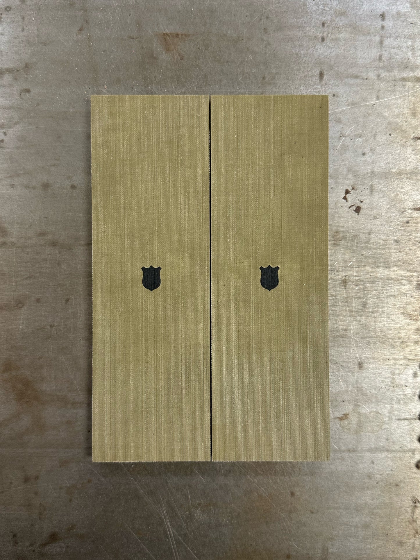 OD Green Linen micarta Black Resin Shield.