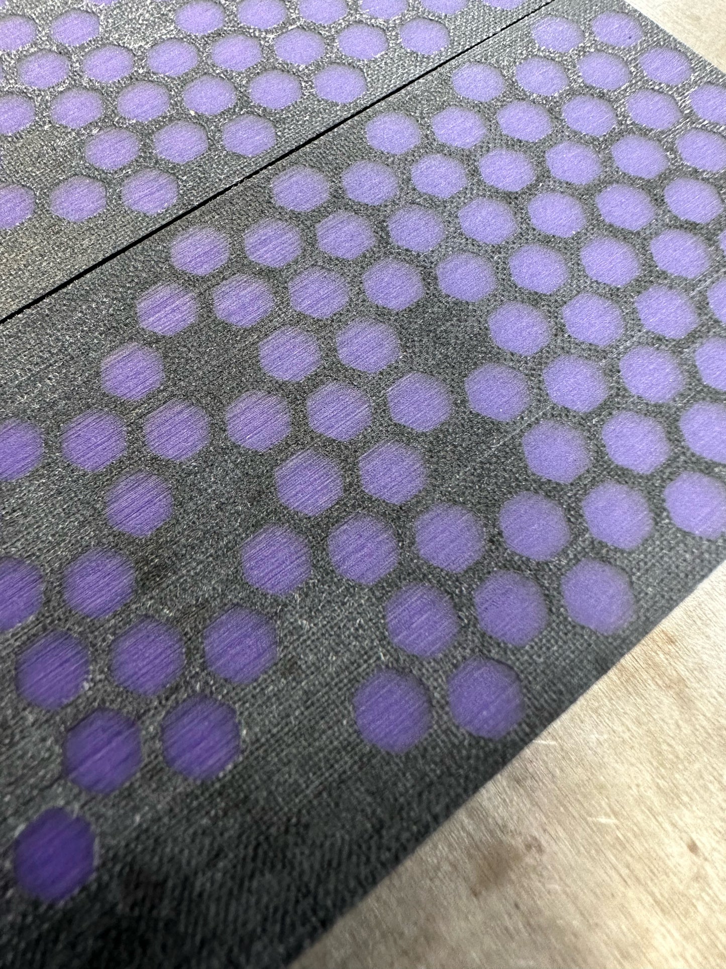 Black Linen Micarta D.Purple Hex