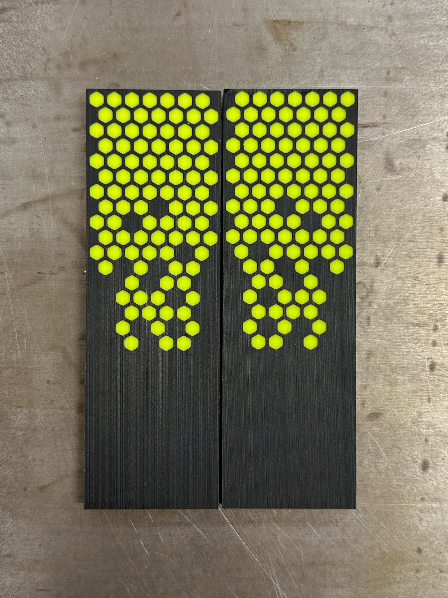 Black Paper Micarta Wasabi Hex