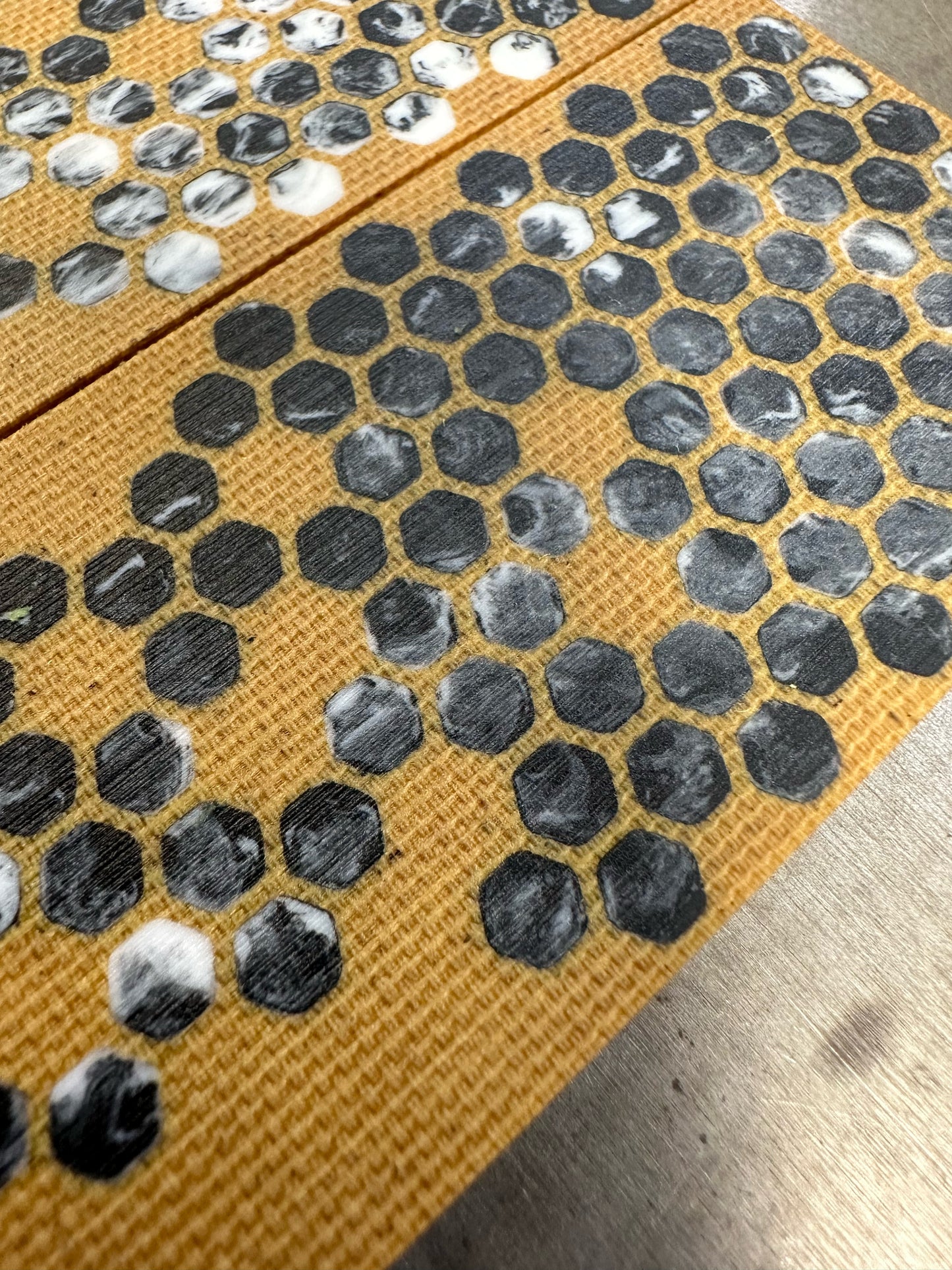 Canvas Micarta Black/White Hex