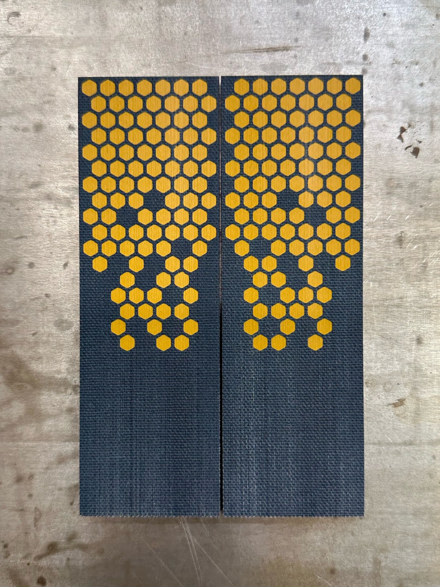 Blue Canvas Micarta Desert Hex