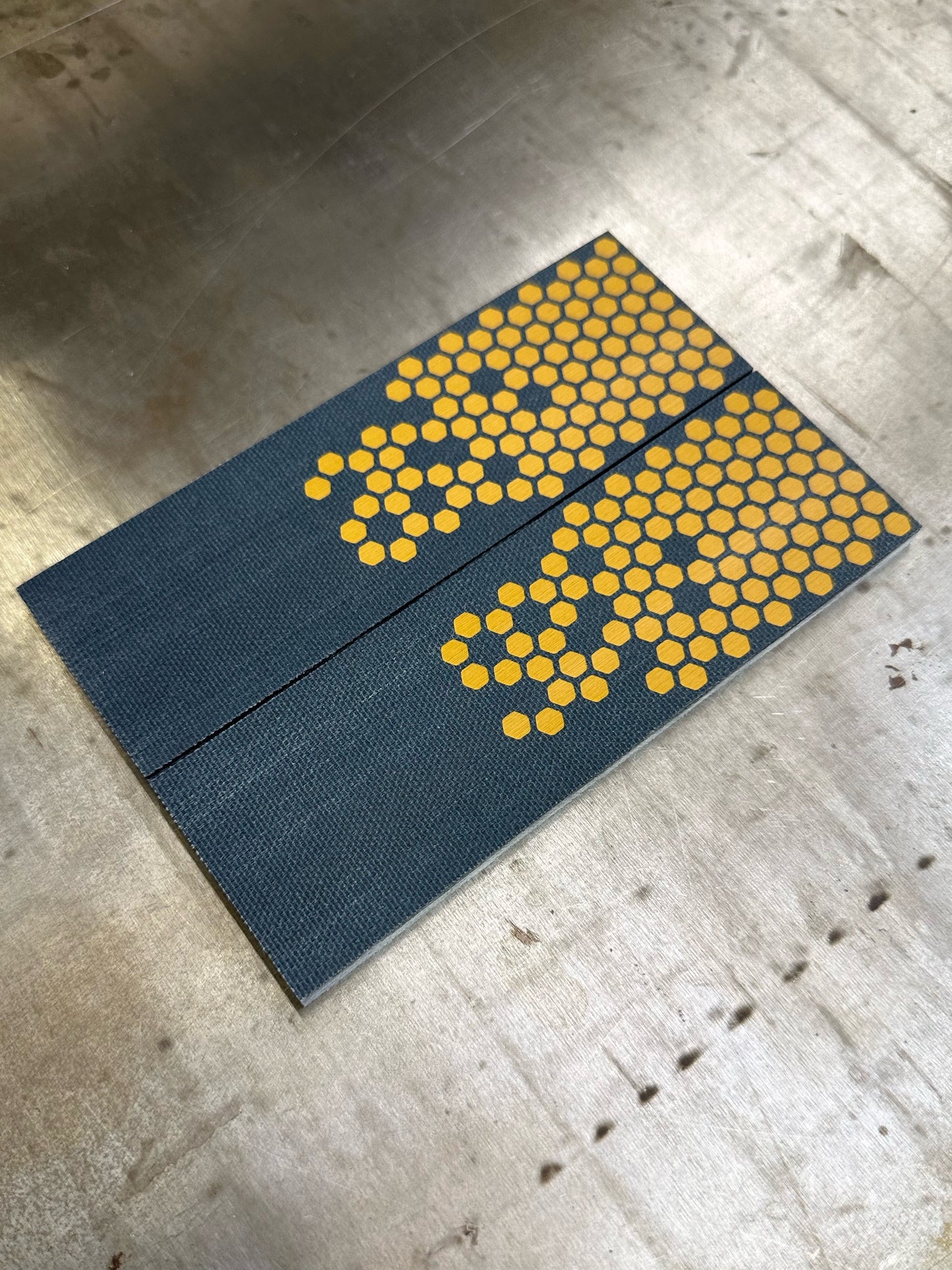 Blue Canvas Micarta Desert Hex