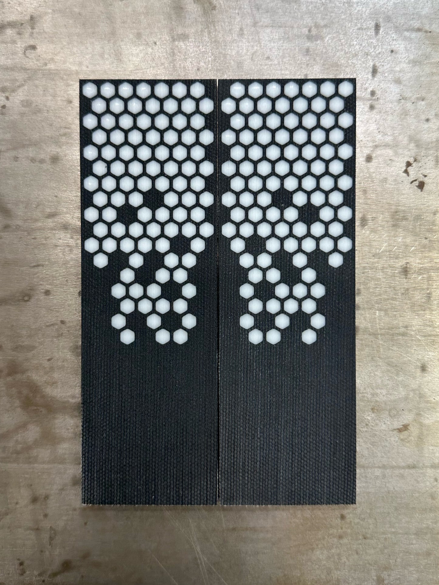 Black Canvas Micarta White Hex