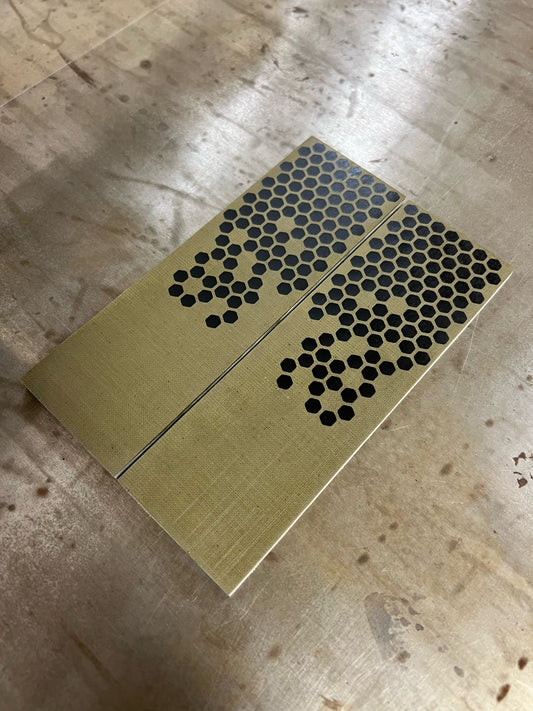 OD Green Linen Micarta Black Hex