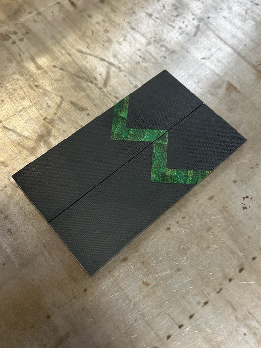 Black Canvas Micarta + Stabilized wood