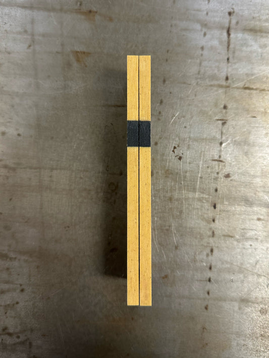 Natural Linen Micarta with Canvas Micarta Chevron pattern no Liner/Spacer