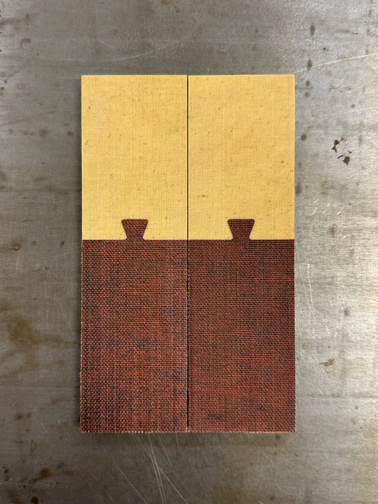 Dove tail Black/Orange Micarta + Natural micarta no Liner/Spacer