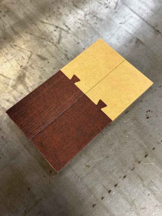 Dove tail Black/Orange Micarta + Natural micarta no Liner/Spacer