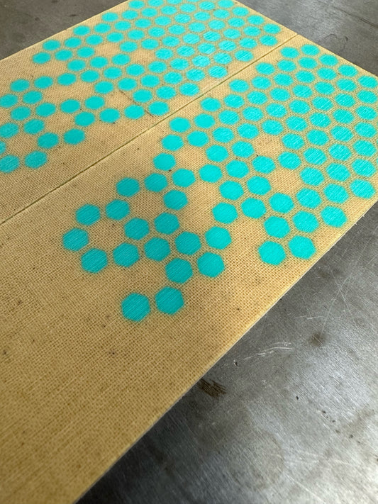 Micarta Teal Hex