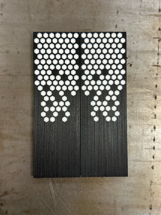 Black Paper Micarta White Hex