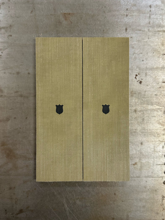 OD Green Linen micarta Black Resin Shield.