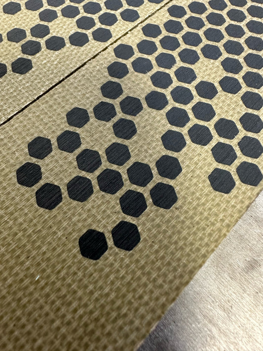 OD Green Canvas Micarta Black Hex