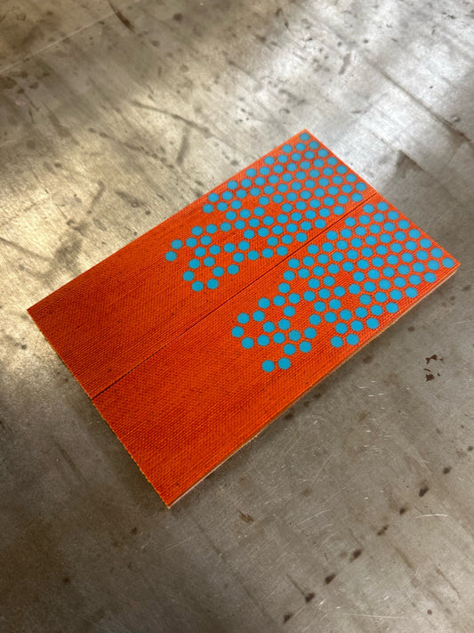 Fire Canvas Micarta Blue Hex