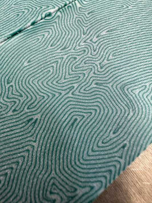 Y Micarta Teal/White Crosscut